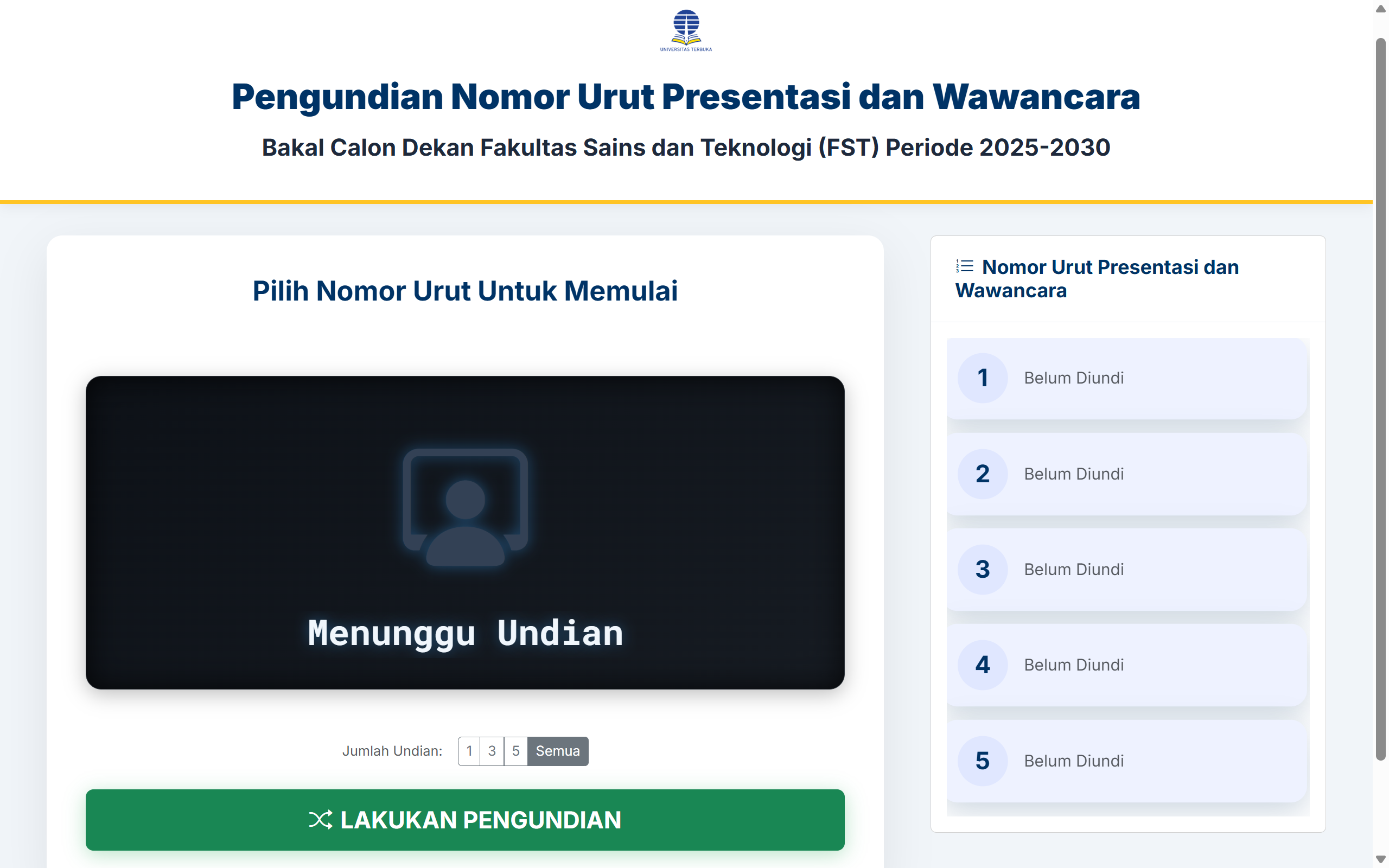 Bakal Calon Dekan System