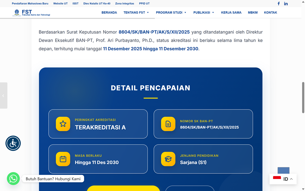 FST Universitas Terbuka